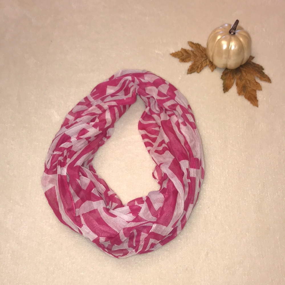 Infinity Pink and White Scarf